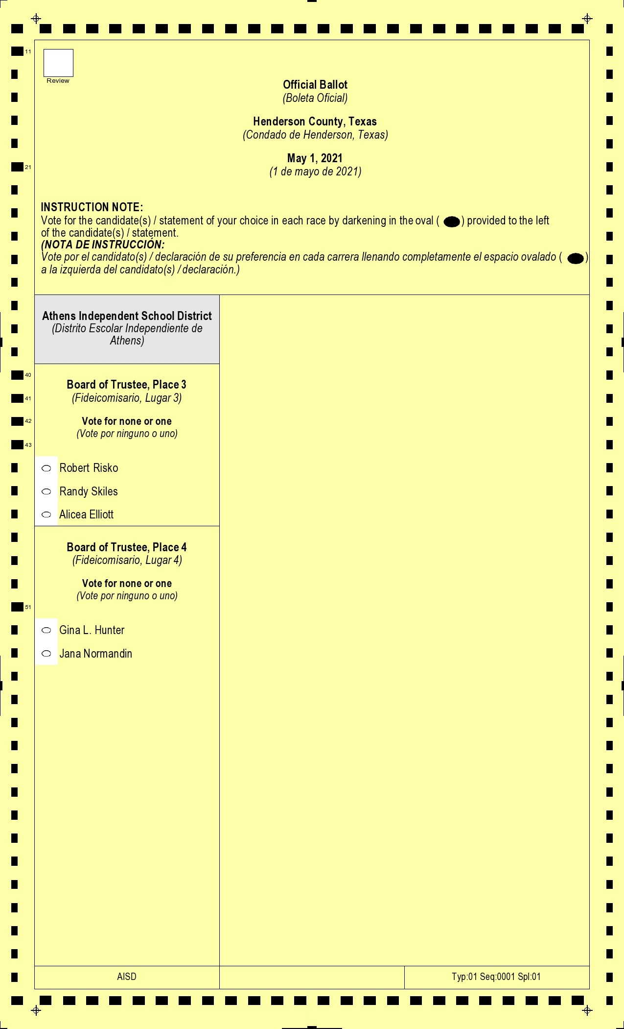 Free ballot template 10