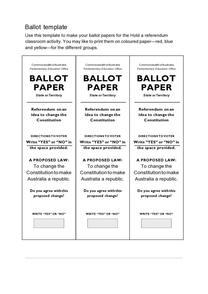 39 Plantillas de boletas electorales (+Formularios de votación) Mundo