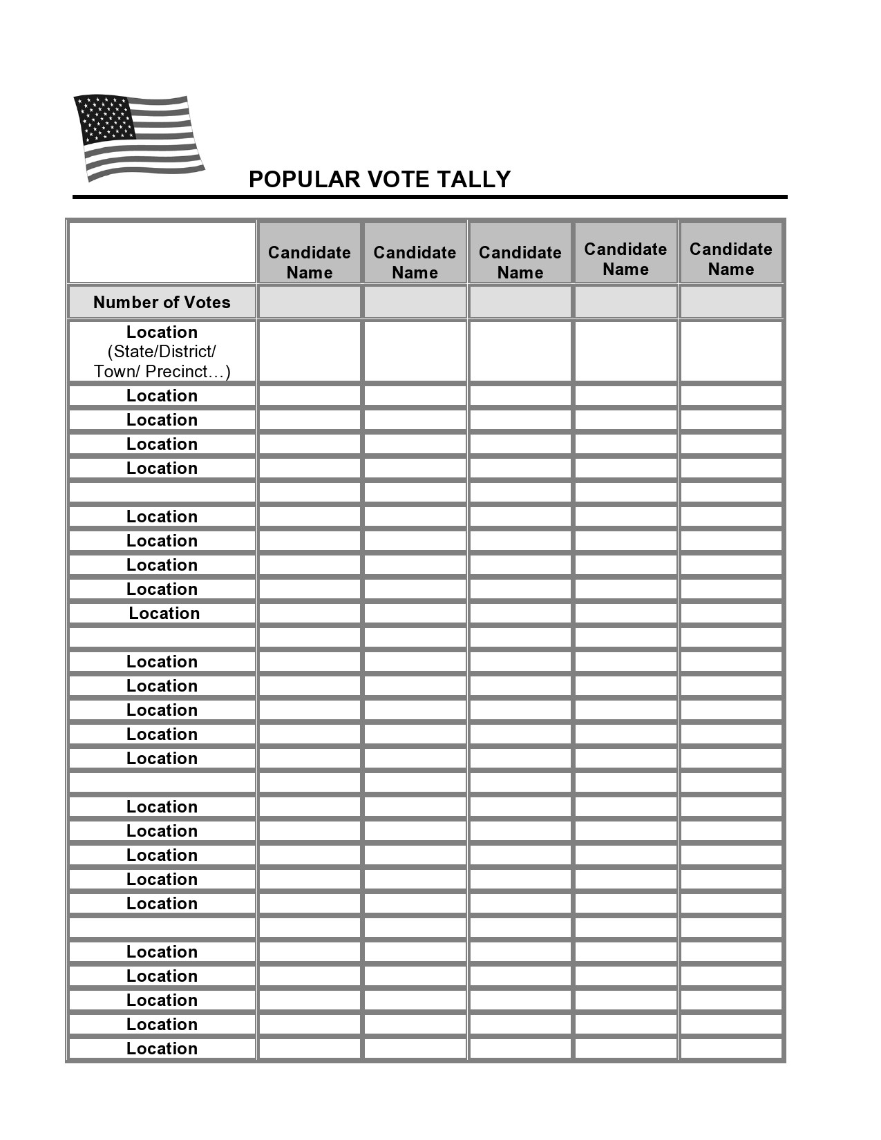 Free ballot template 25
