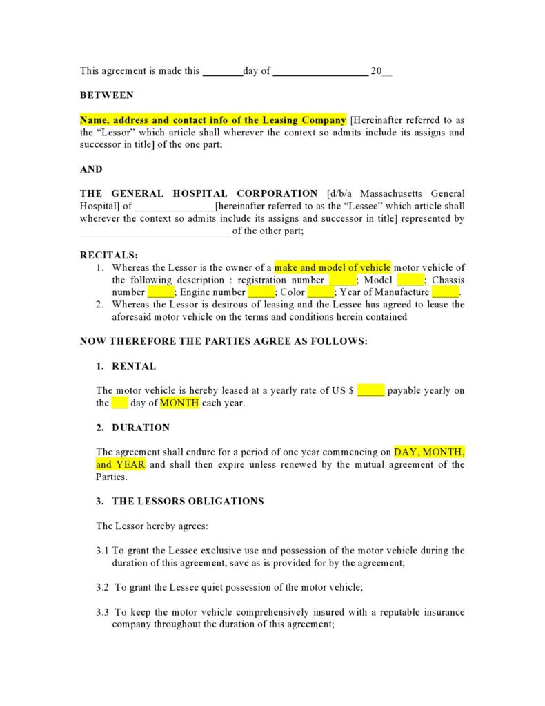 38 Free Car Rental Agreements [& Forms] ᐅ TemplateLab