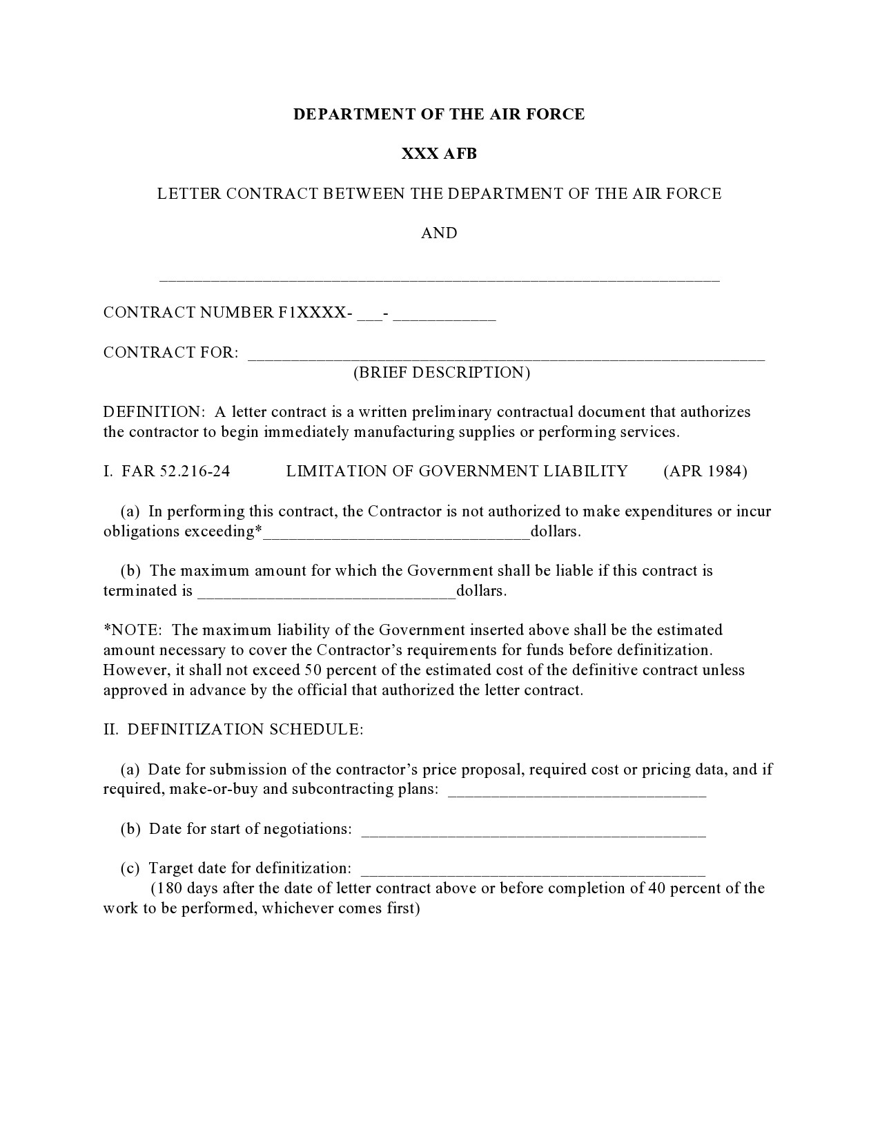 Free letter of agreement 23