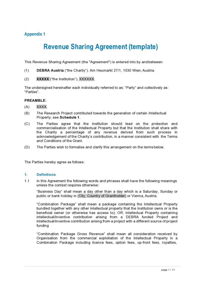 37 Free Profit Sharing Agreements (Word PDF) ᐅ TemplateLab