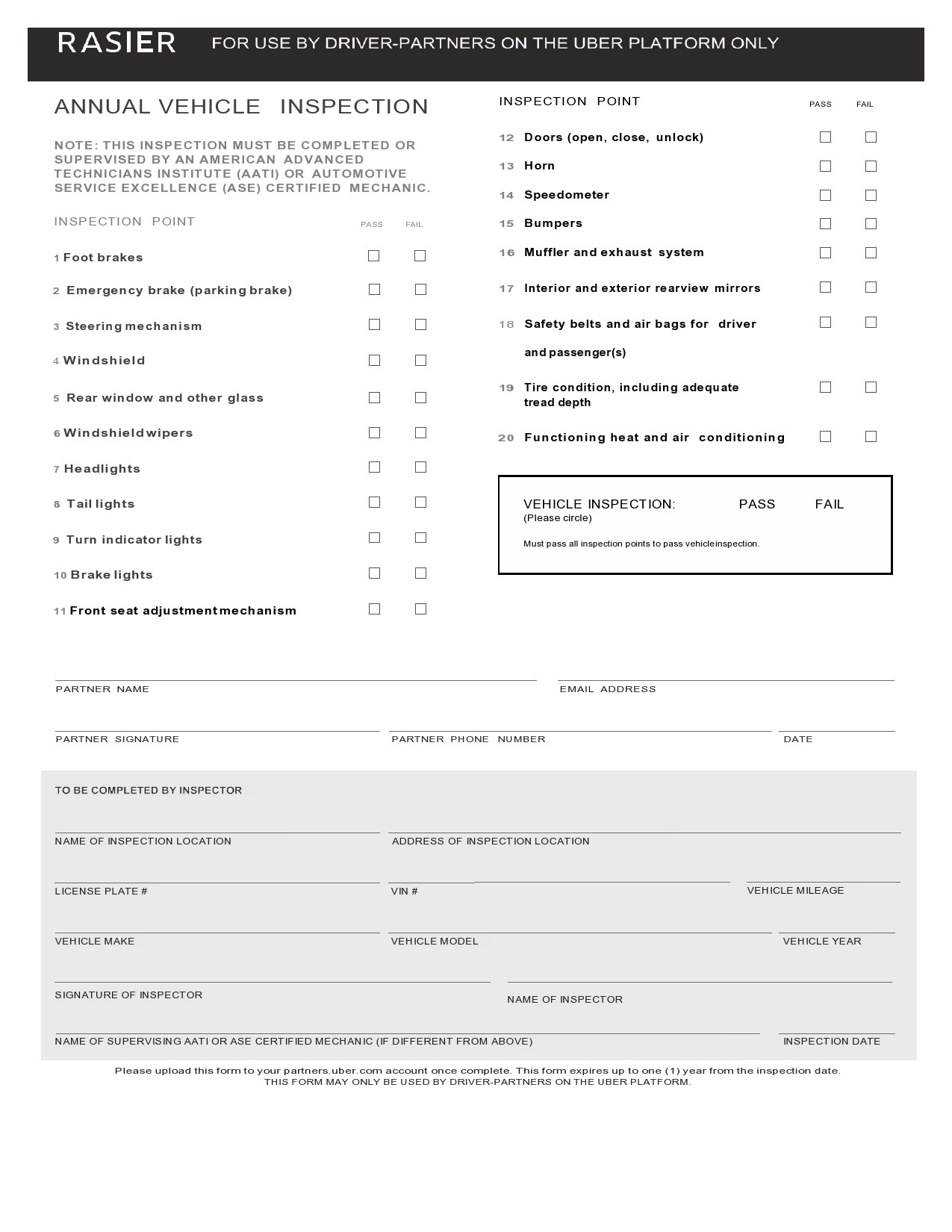 Free vehicle inspection form 02