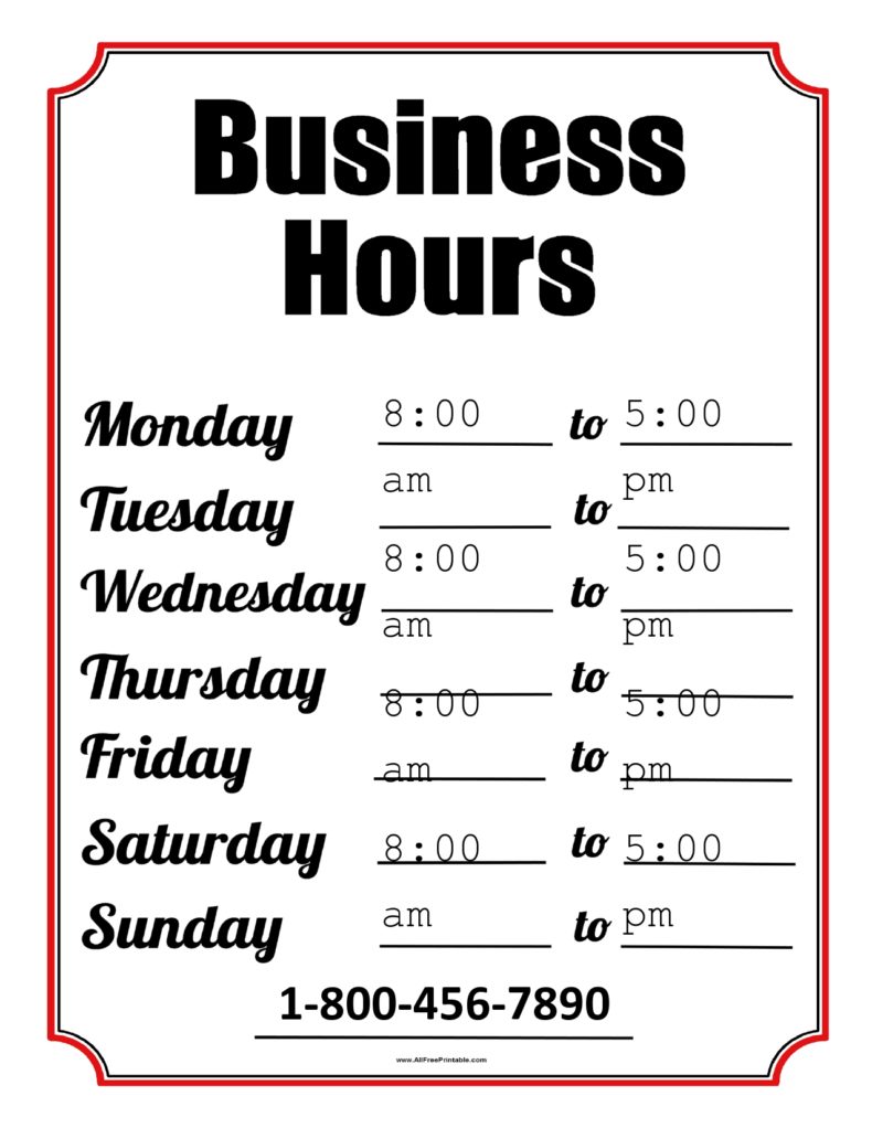40-printable-business-hours-templates-word-pdf