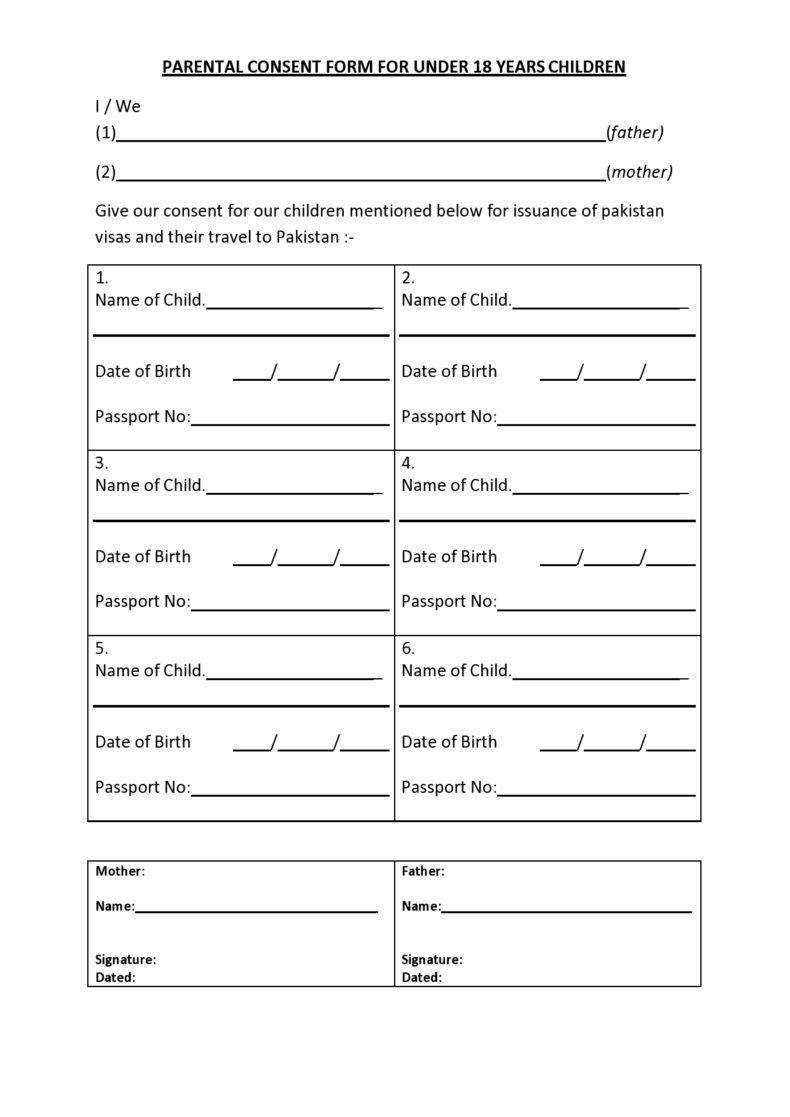 45 Printable Child Travel Consent Forms (Word & PDF)