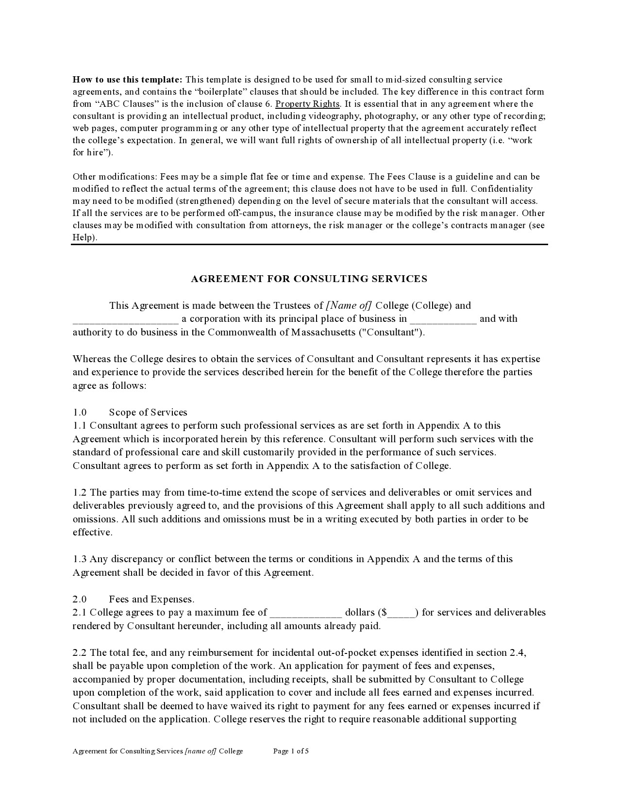Free consulting contract template 22