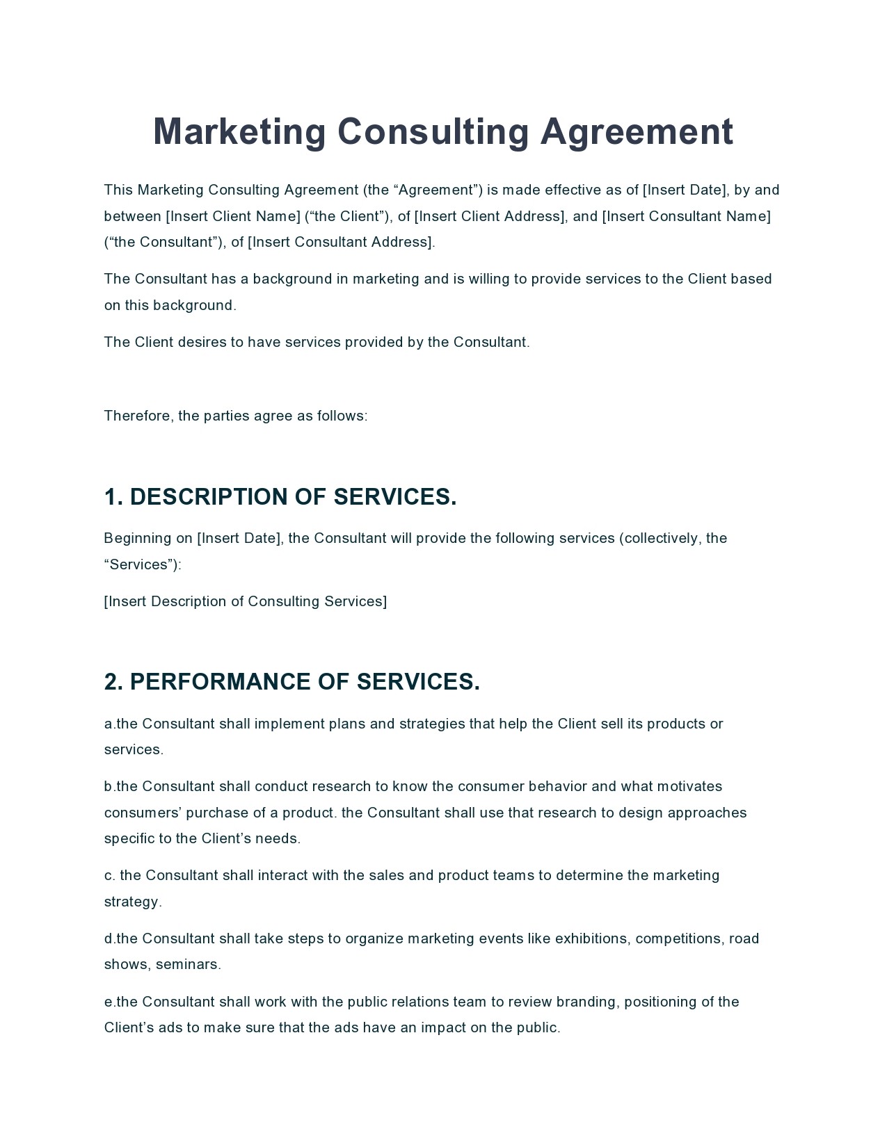 Free consulting contract template 38