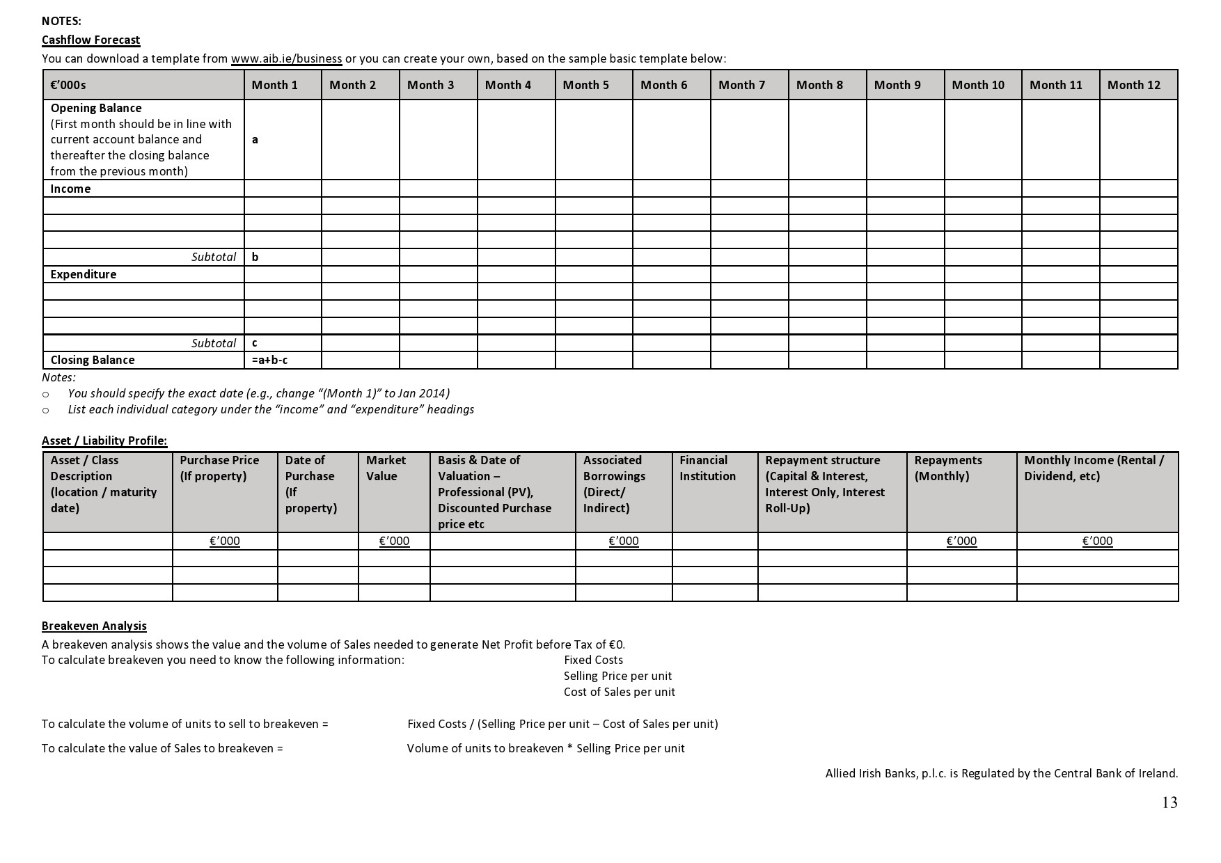 Free financial projections template 29