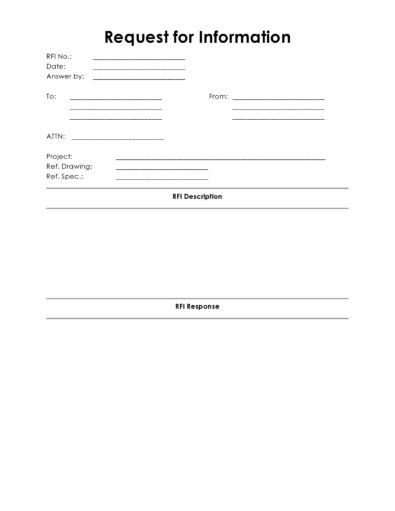 45 FREE Request For Information (RFI) Templates Forms 45 FREE Request For Information (RFI) Templates Forms