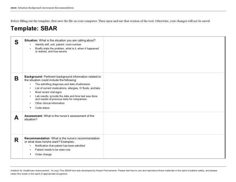 40-blank-sbar-templates-word-pdf-templatelab