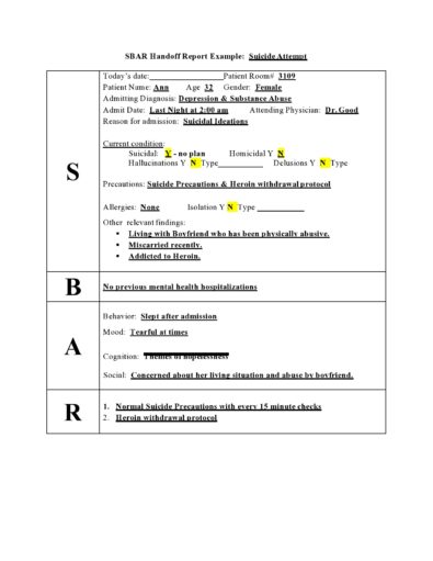 40 Blank SBAR Templates (Word PDF) ᐅ TemplateLab 40 Blank SBAR Templates (Word PDF) ᐅ TemplateLab