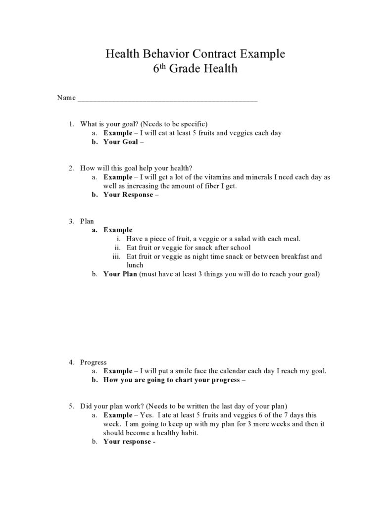 41 Effective Behavior Contract Templates Examples бђ Templatelab 41 Effective Behavior Contract Templates Examples бђ Templatelab