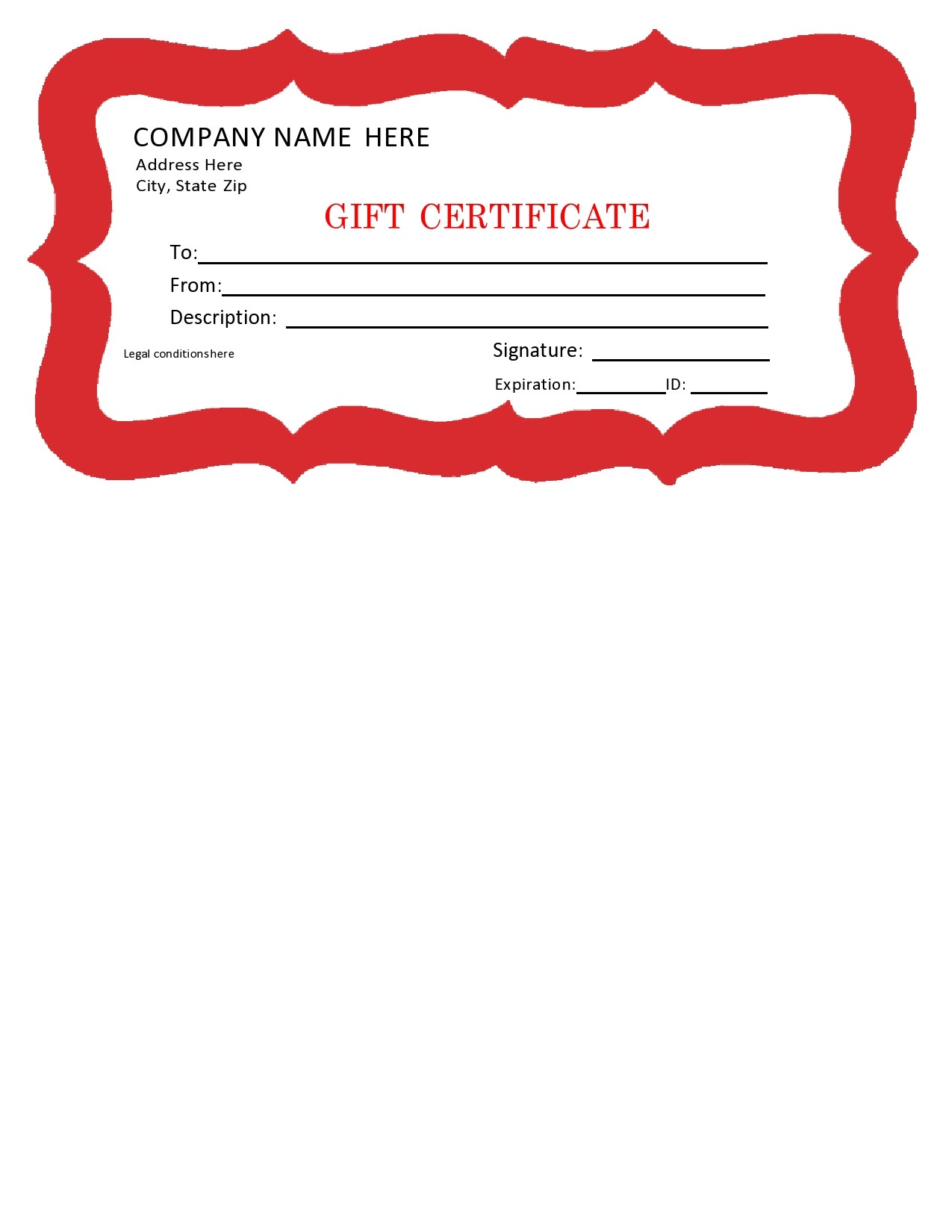 Free christmas gift certificate template 11