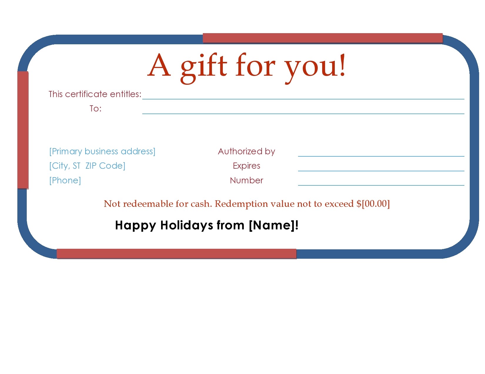 Free christmas gift certificate template 13