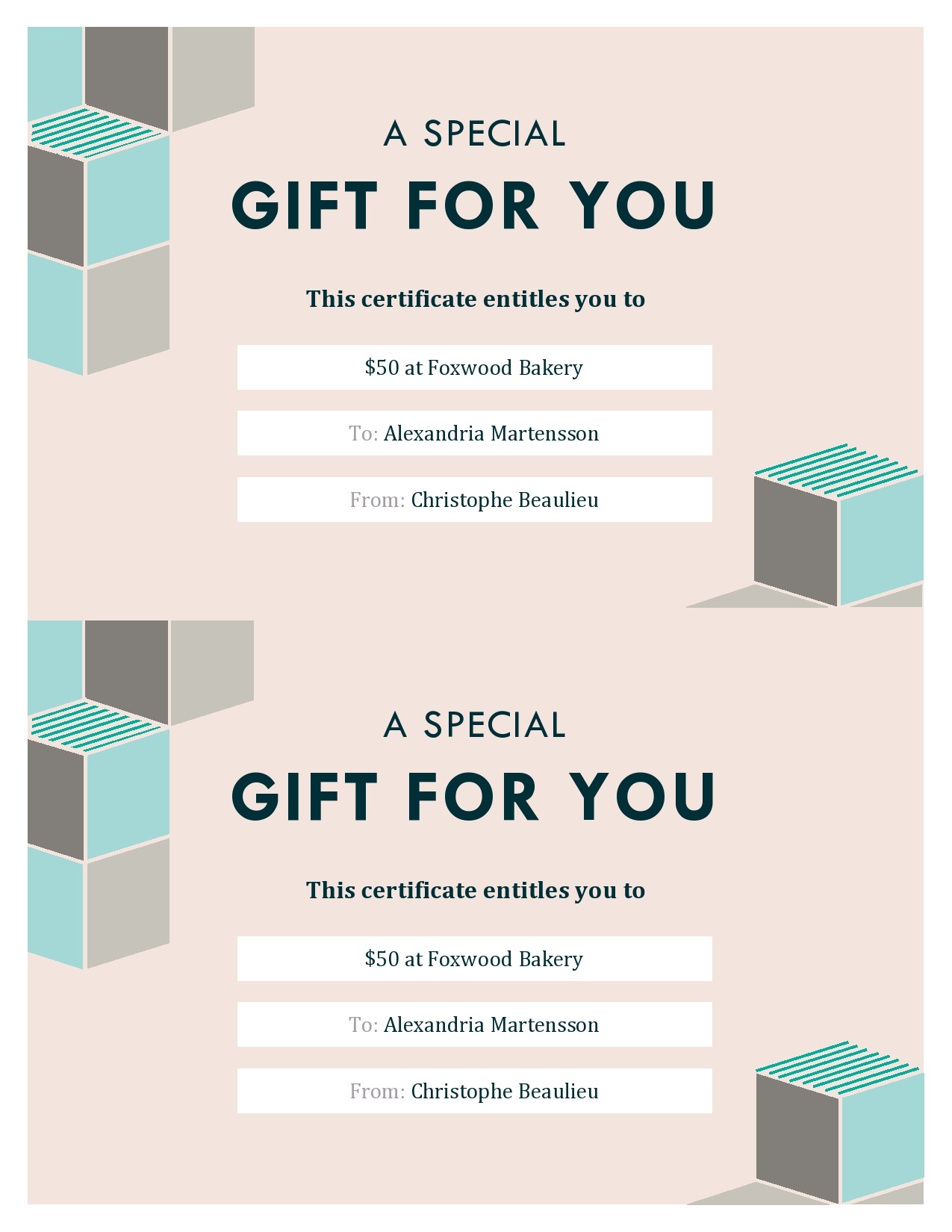 Free christmas gift certificate template 14