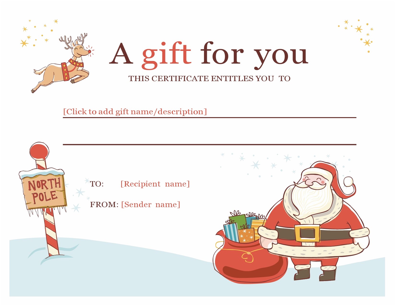 Free christmas gift certificate template 16