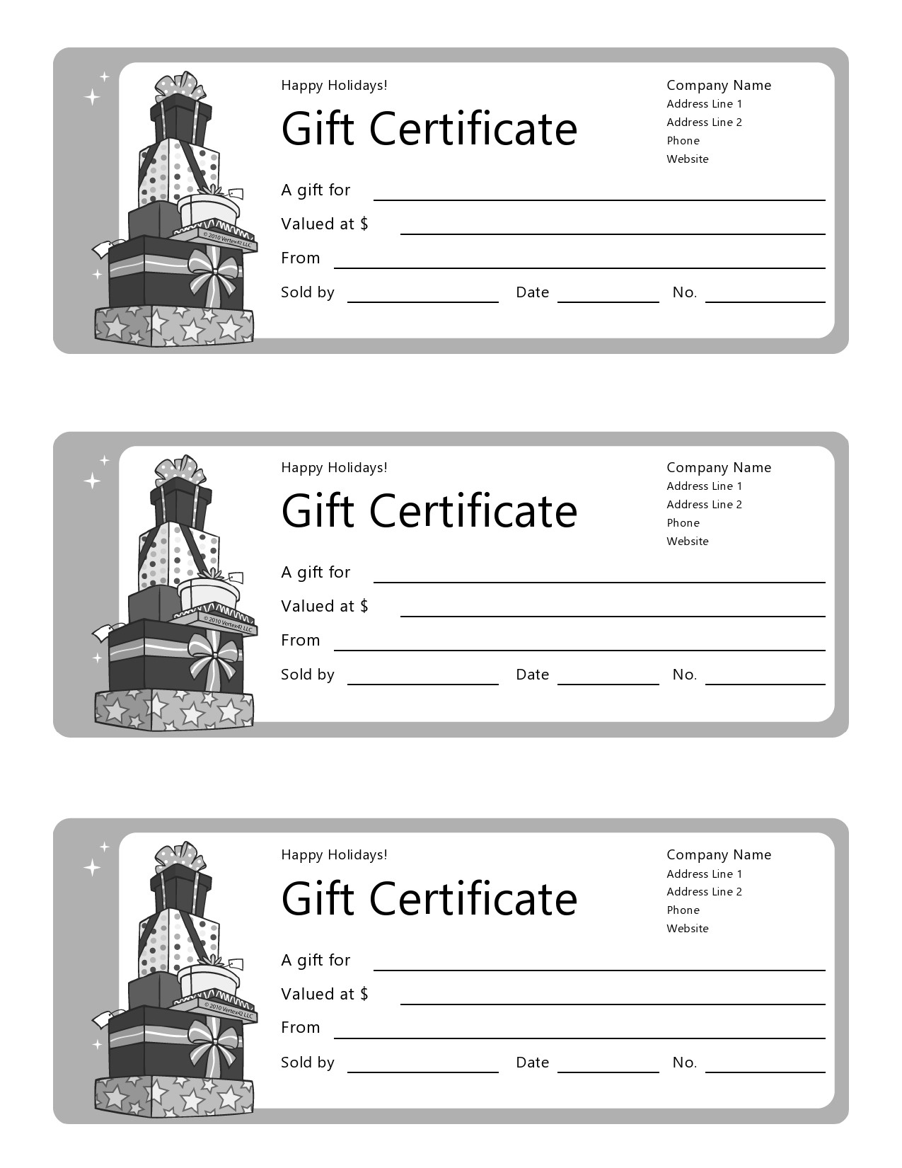Free christmas gift certificate template 21