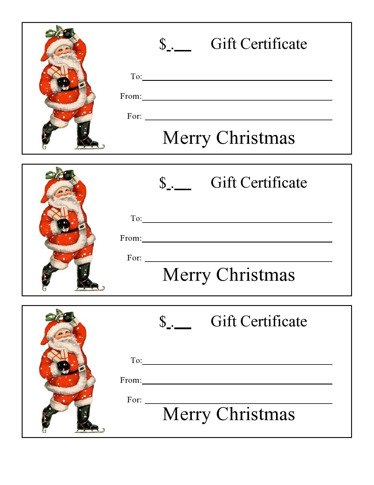 Free christmas gift certificate template 32