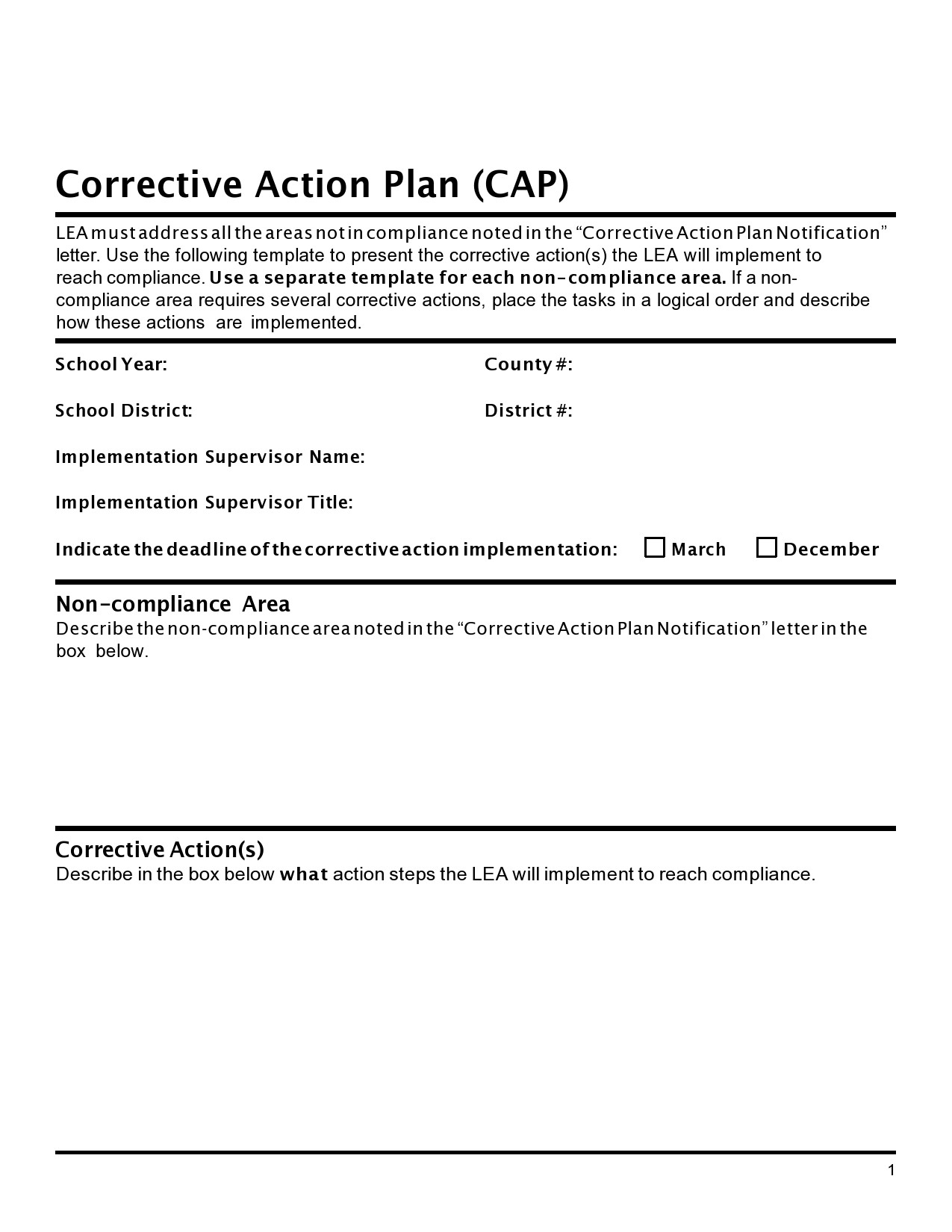 Free corrective action plan template 17