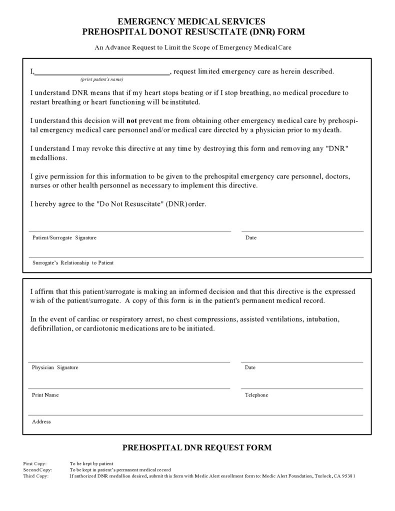 43 Printable Do Not Resuscitate Forms (All States) ᐅ TemplateLab