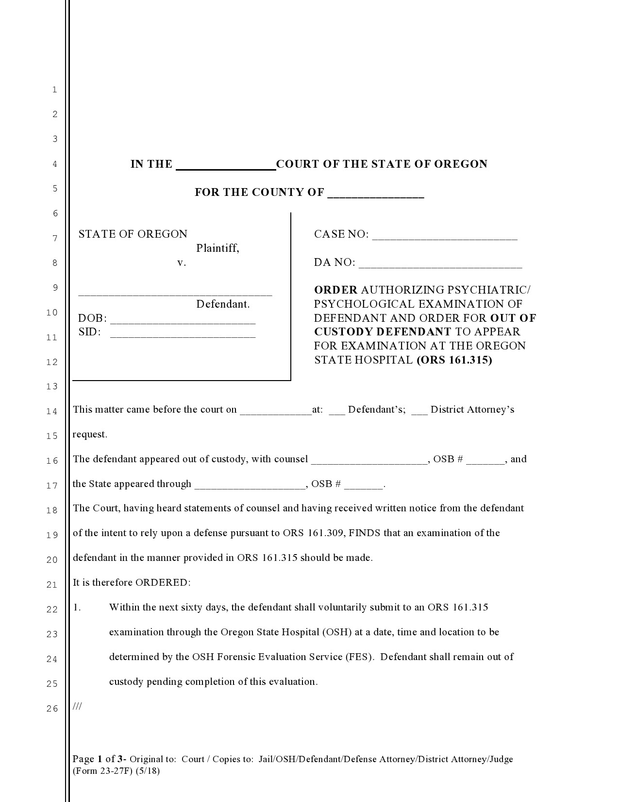 Free Legal Pleading Paper Template For Word Printable Templates