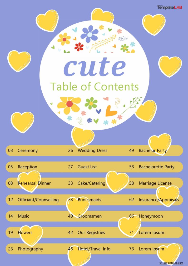 21 Table of Contents Templates & Examples [Word, PPT] ᐅ TemplateLab