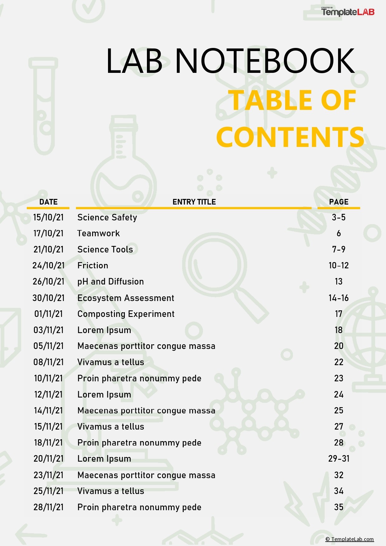 21 Table of Contents Templates & Examples [Word, PPT] ᐅ TemplateLab