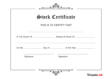 19 Free Stock Certificate Templates (Word, PDF) ᐅ TemplateLab