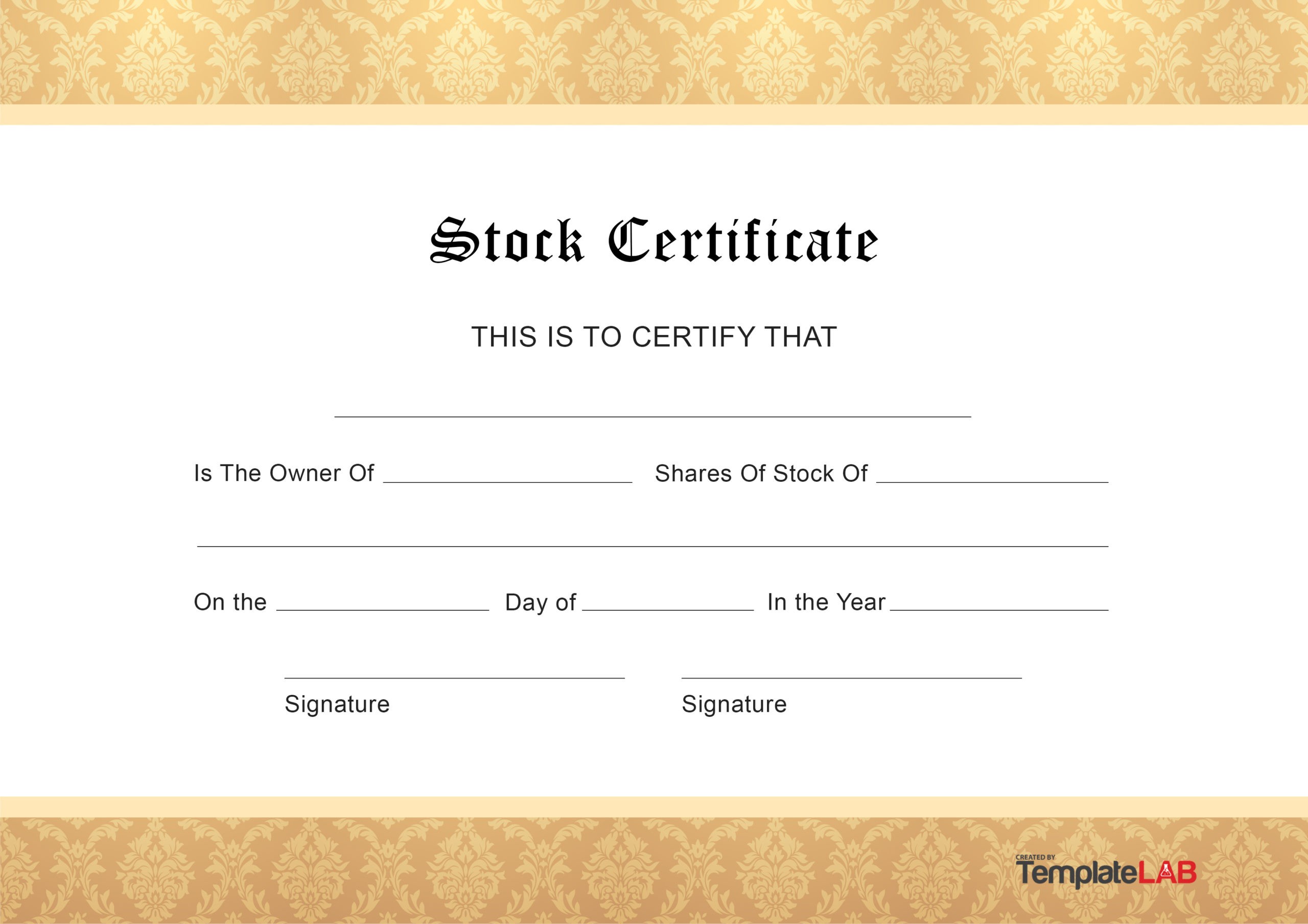 Free Stock Certificate v4