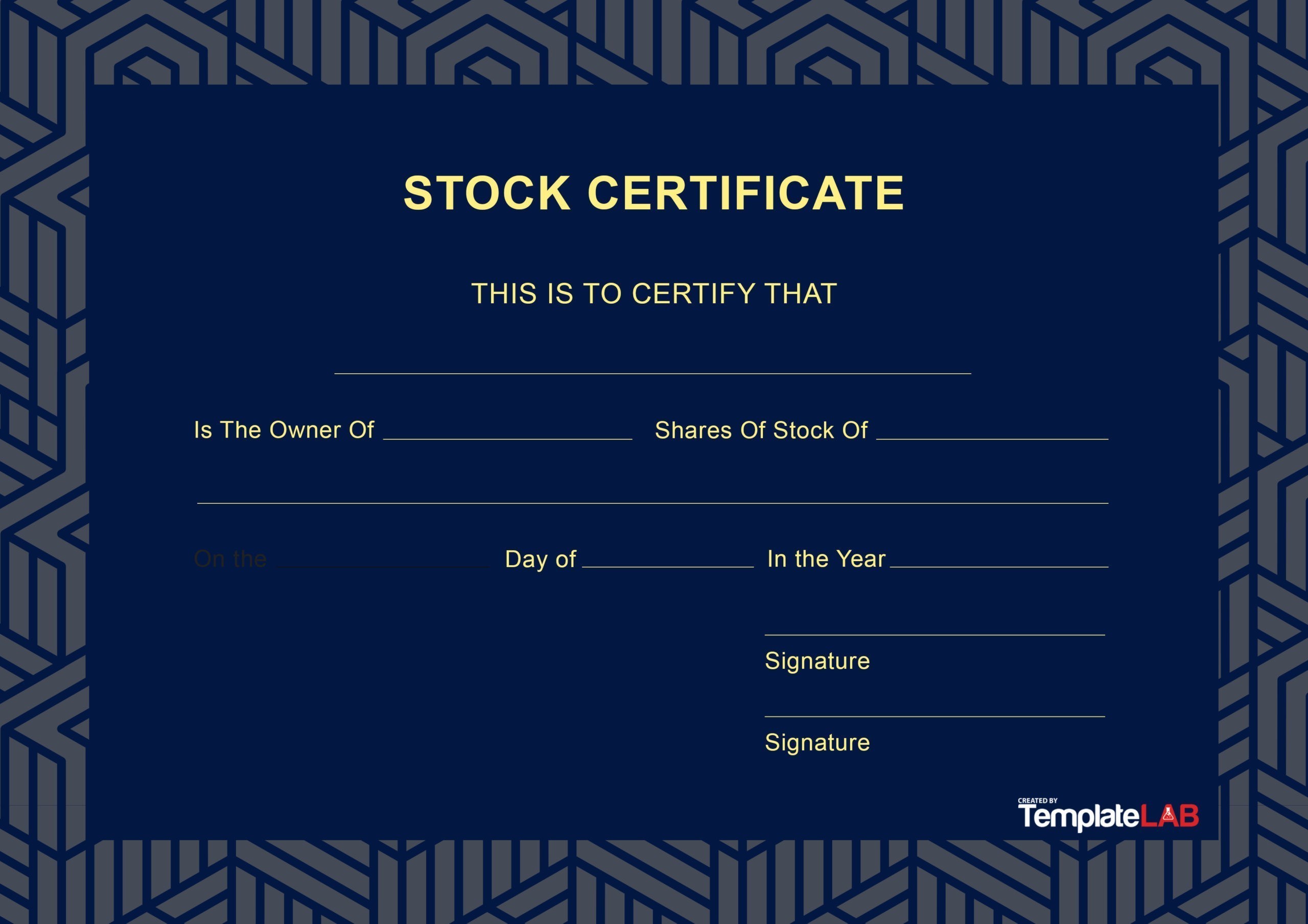 Free Stock Certificate v6