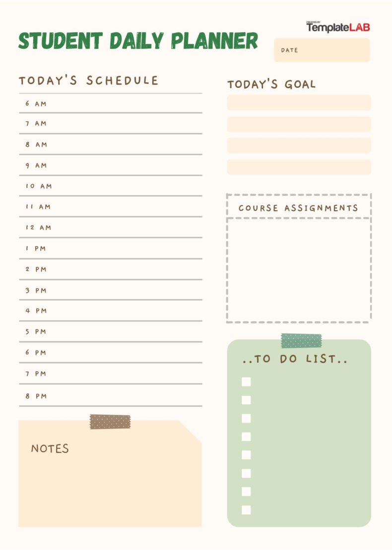 daily schedule planner for students