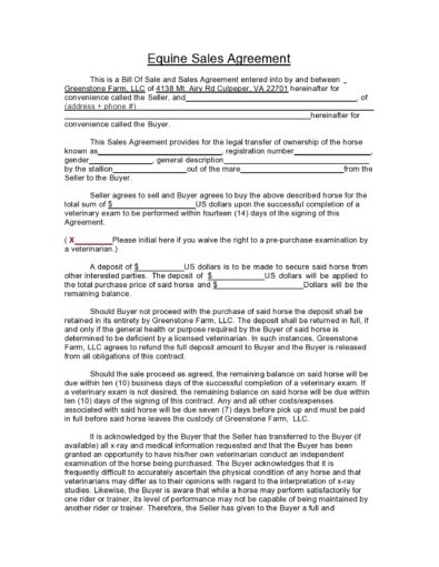 free basic horse bill of sale template free basic horse bill of sale template