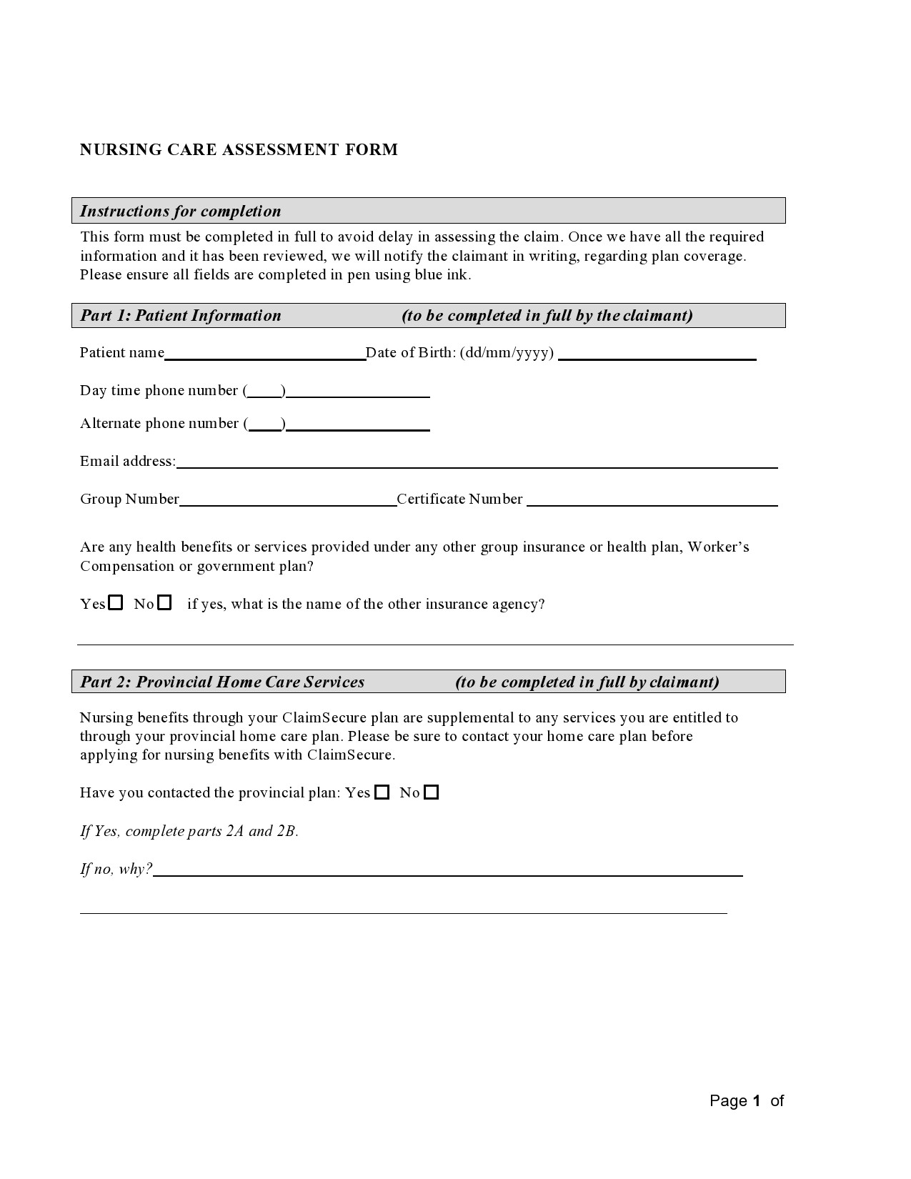 Free nursing assessment template 04