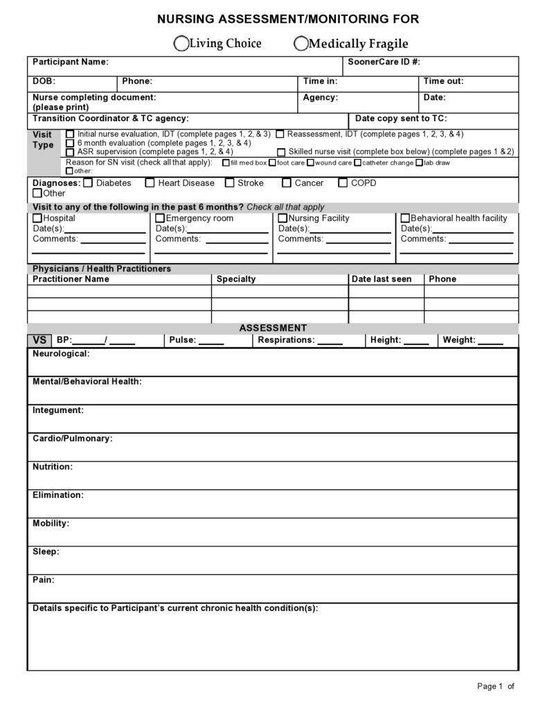 39-printable-nursing-assessment-forms-examples