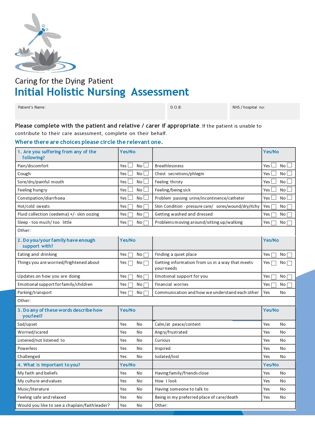 Free nursing assessment template 39