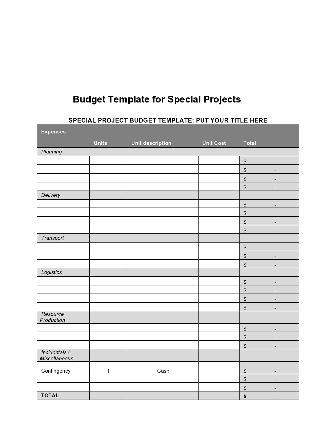Free project budget template 23