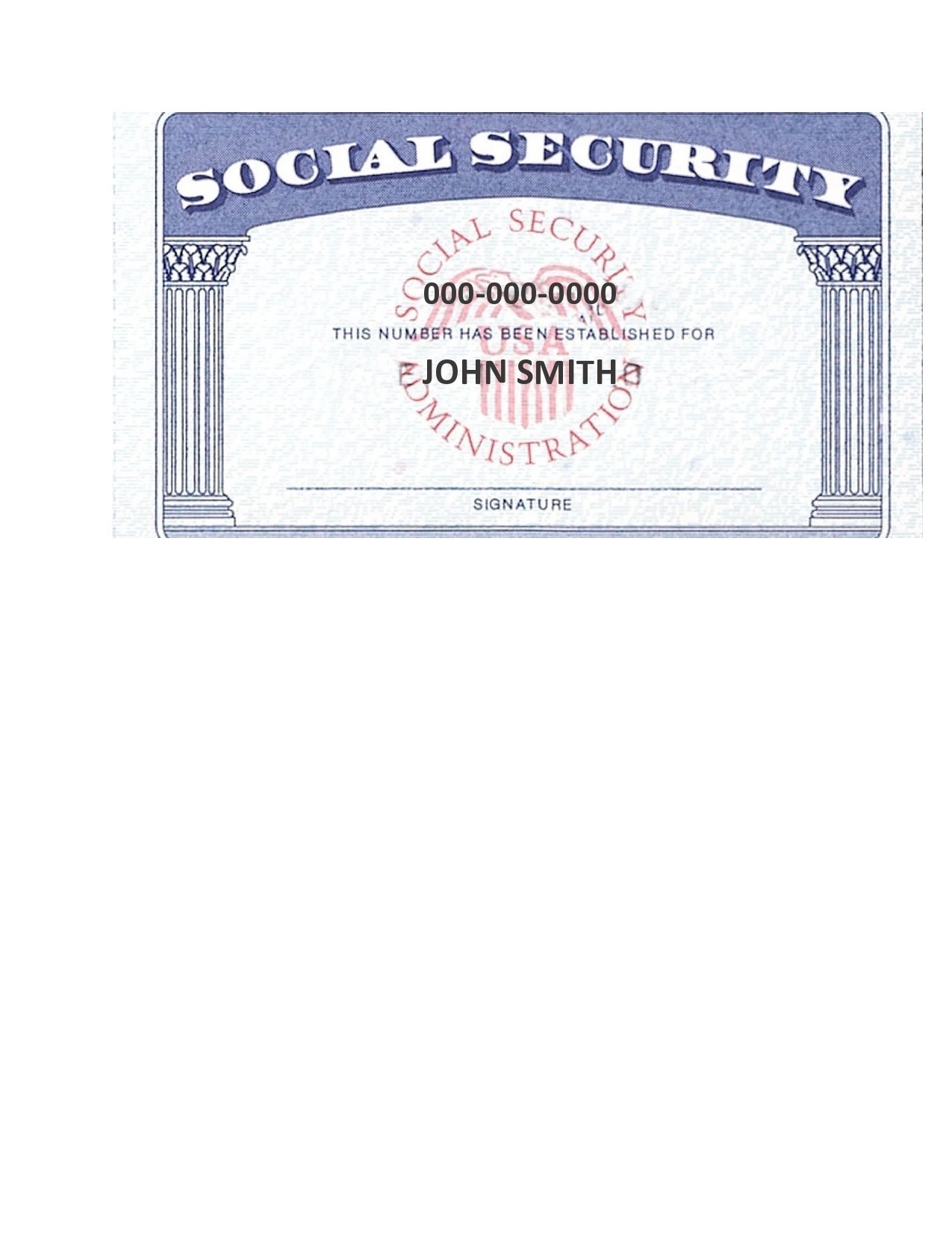 Blank Social Security Card Template Download In Fake Social Security Card Template Download