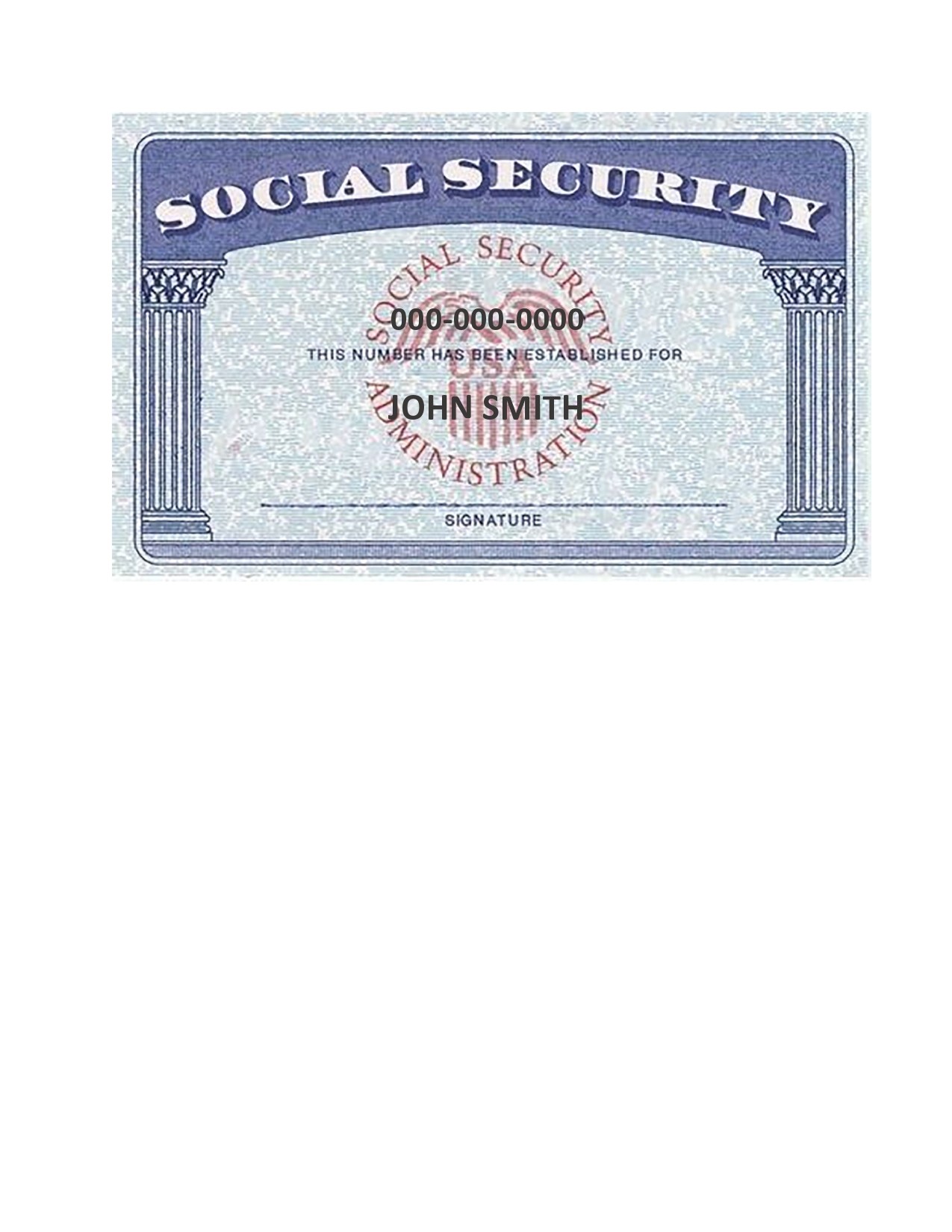 Plantilla de tarjeta de seguro social gratis 05