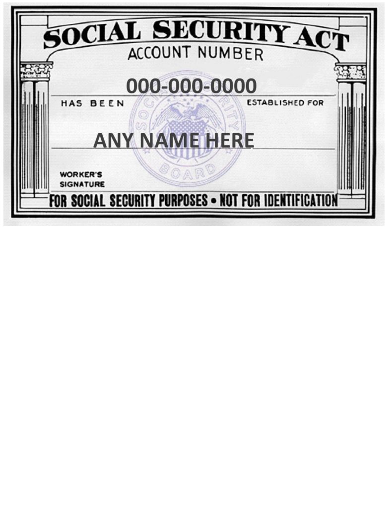12 Real & Fake Social Security Card Templates (FREE)