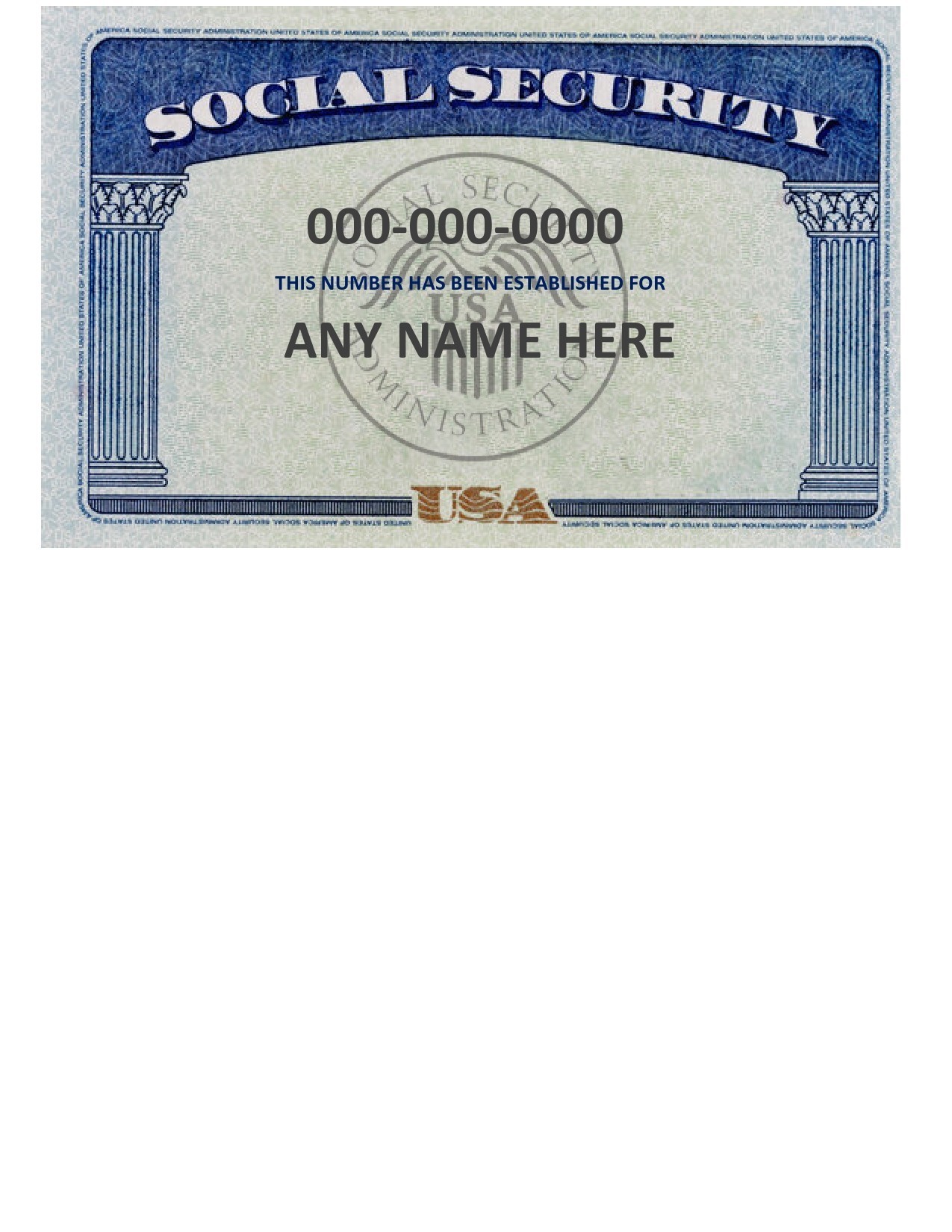 12 Real Fake Social Security Card Templates FREE 
