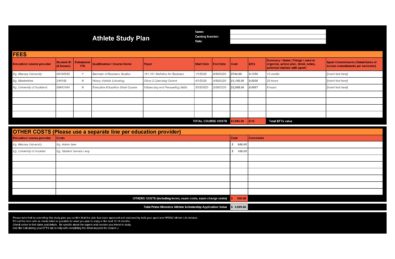 Free study plan template 02