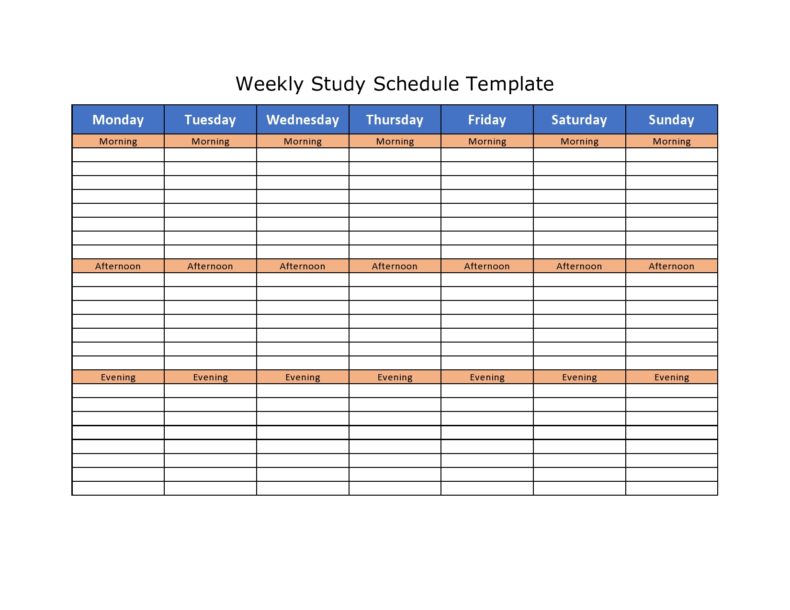 42 Useful Study Plan Templates (Word / Excel) ᐅ TemplateLab