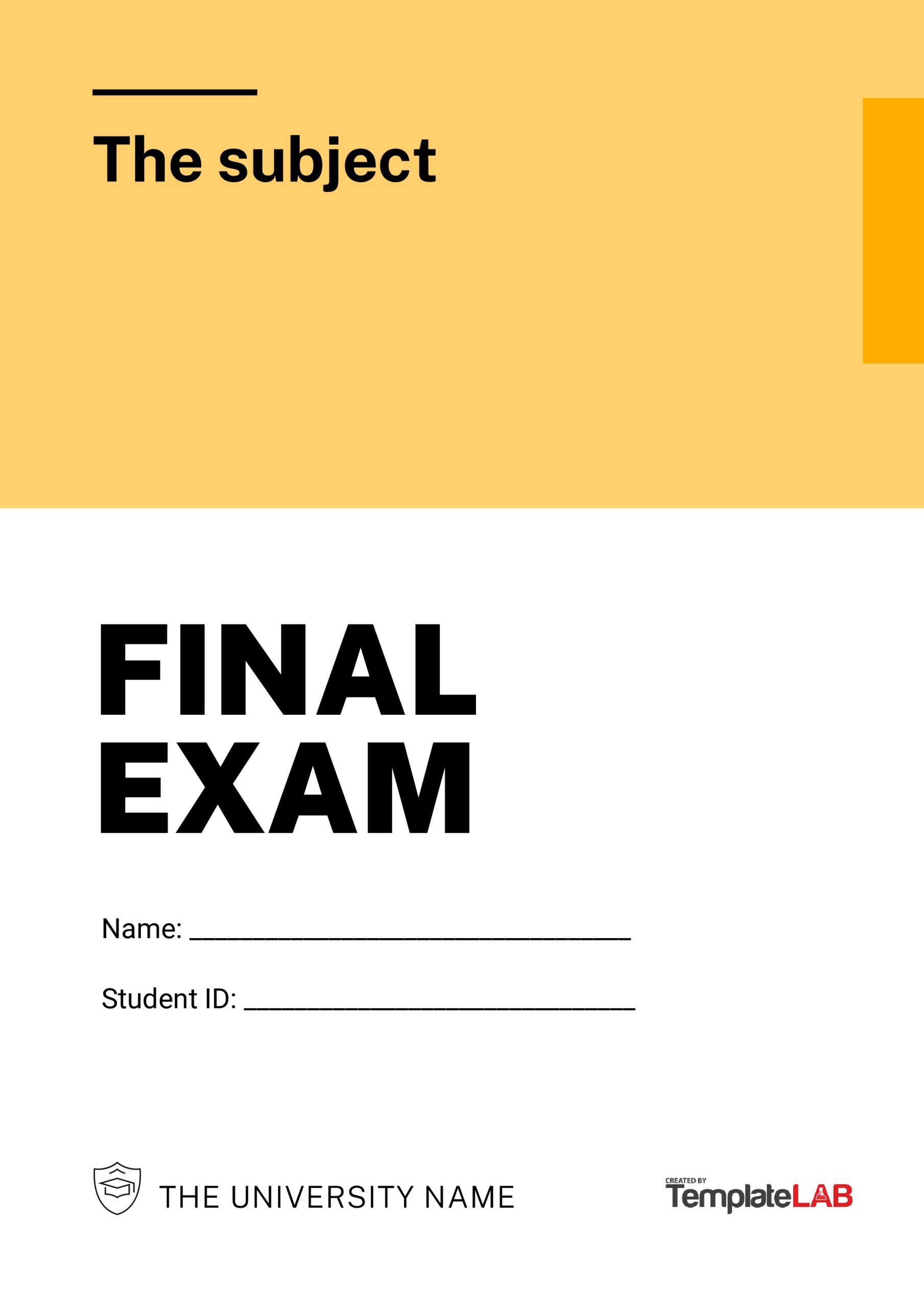 School Exam Paper Template Word