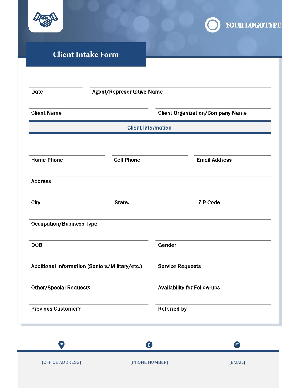 Free client intake form 02