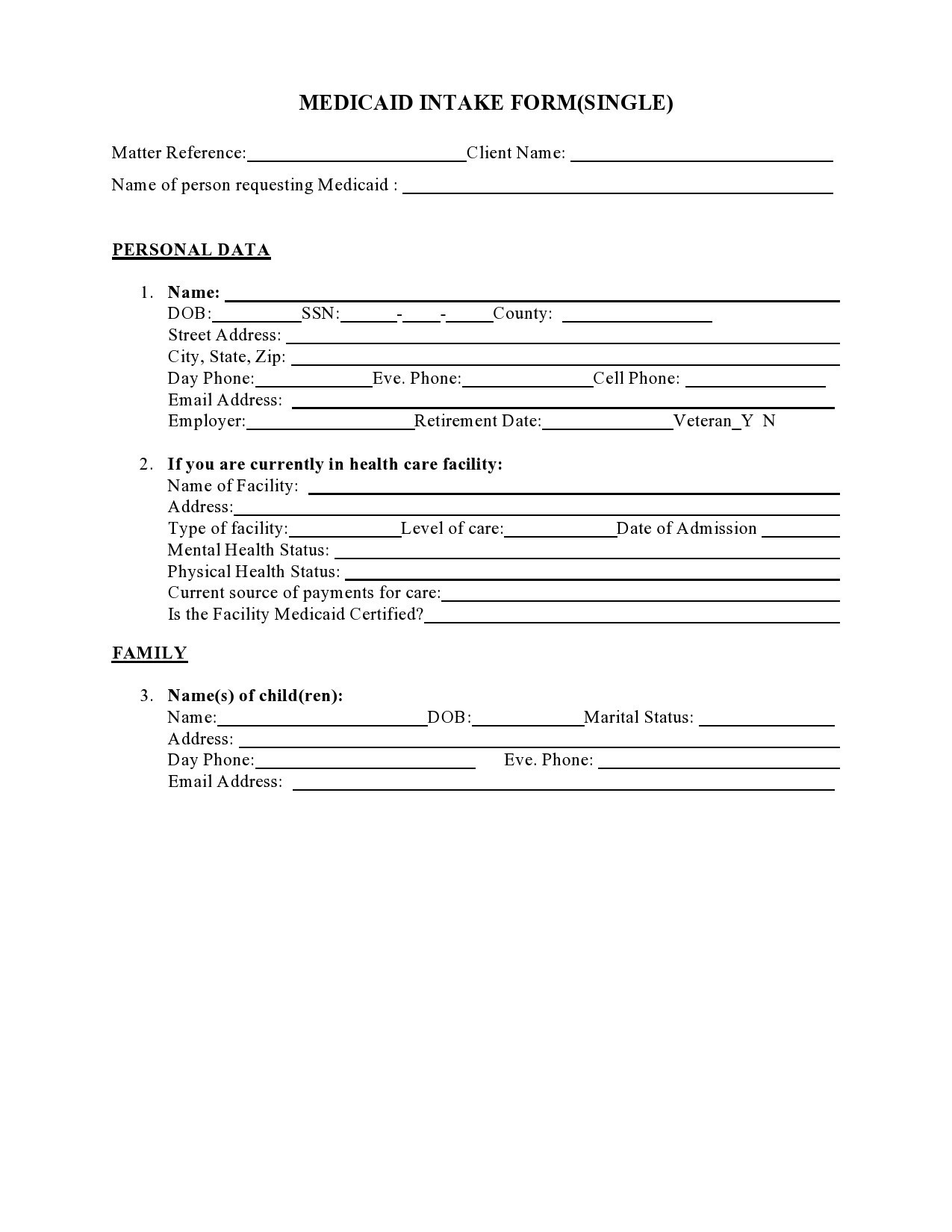 Free client intake form 12