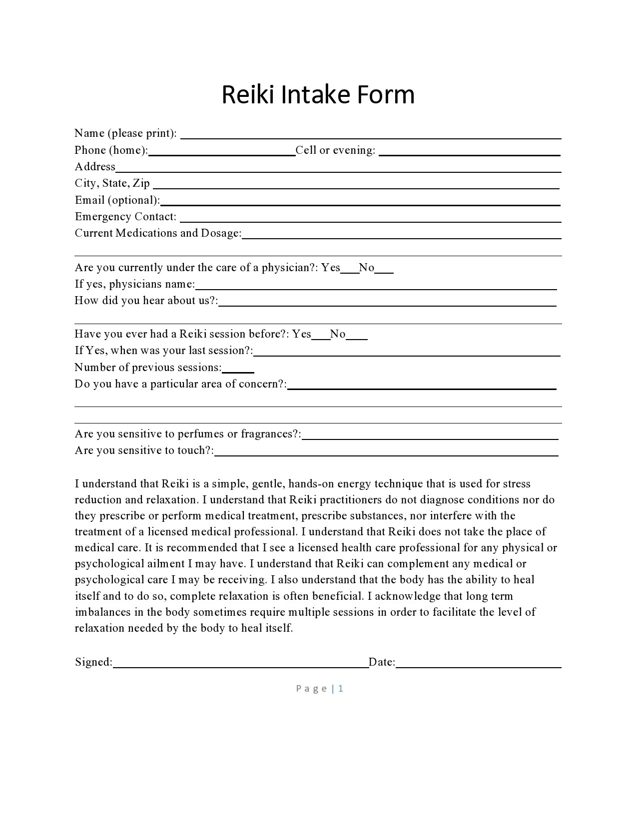 Free client intake form 32