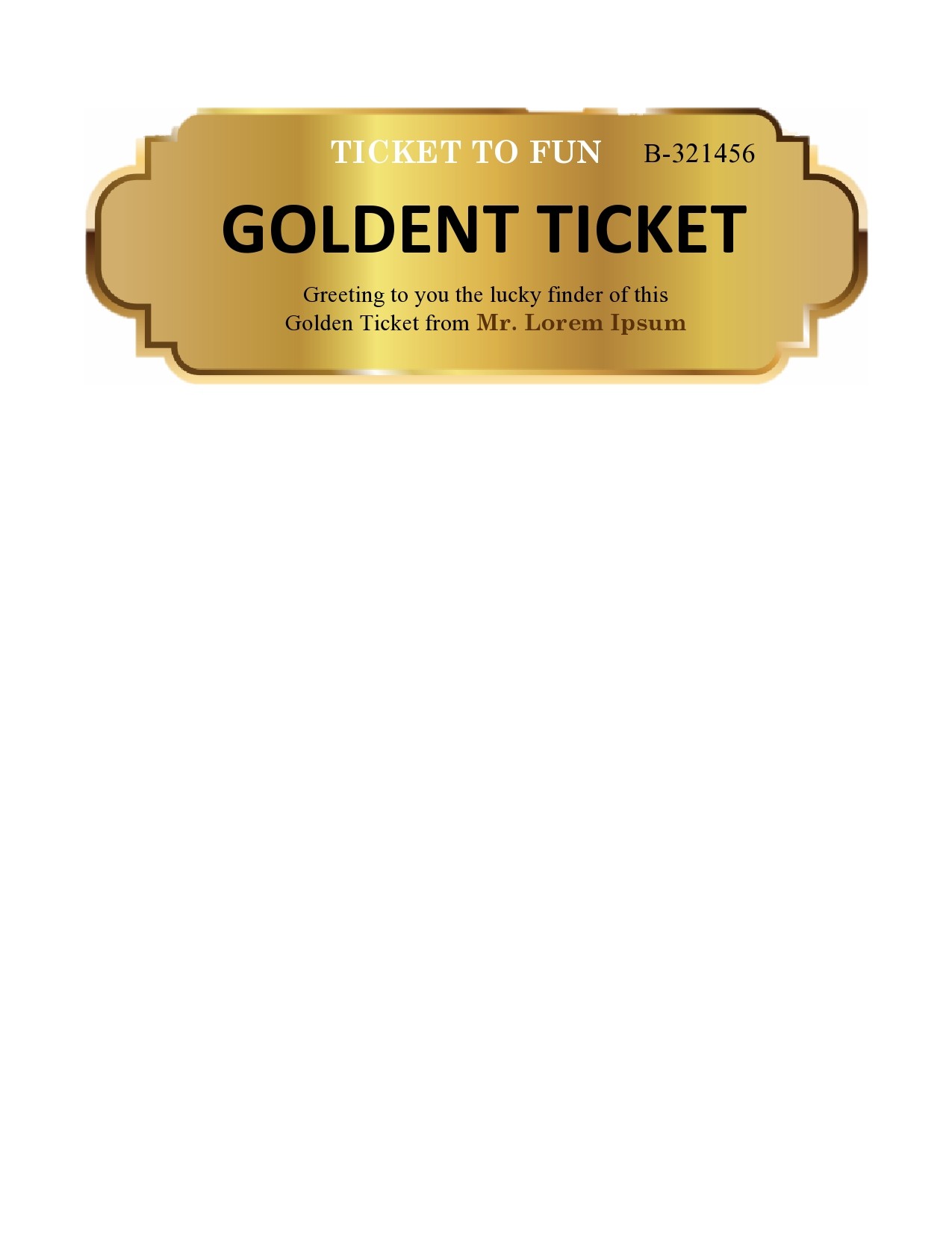 Plantilla de boleto dorado gratis 11