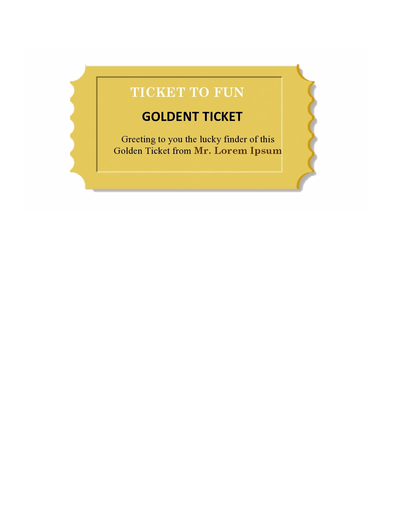 Free golden ticket template 12