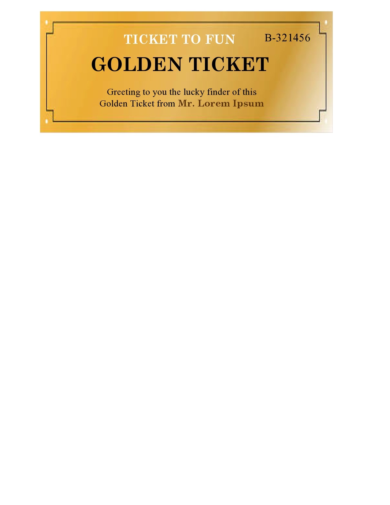 Plantilla de boleto dorado gratis 13