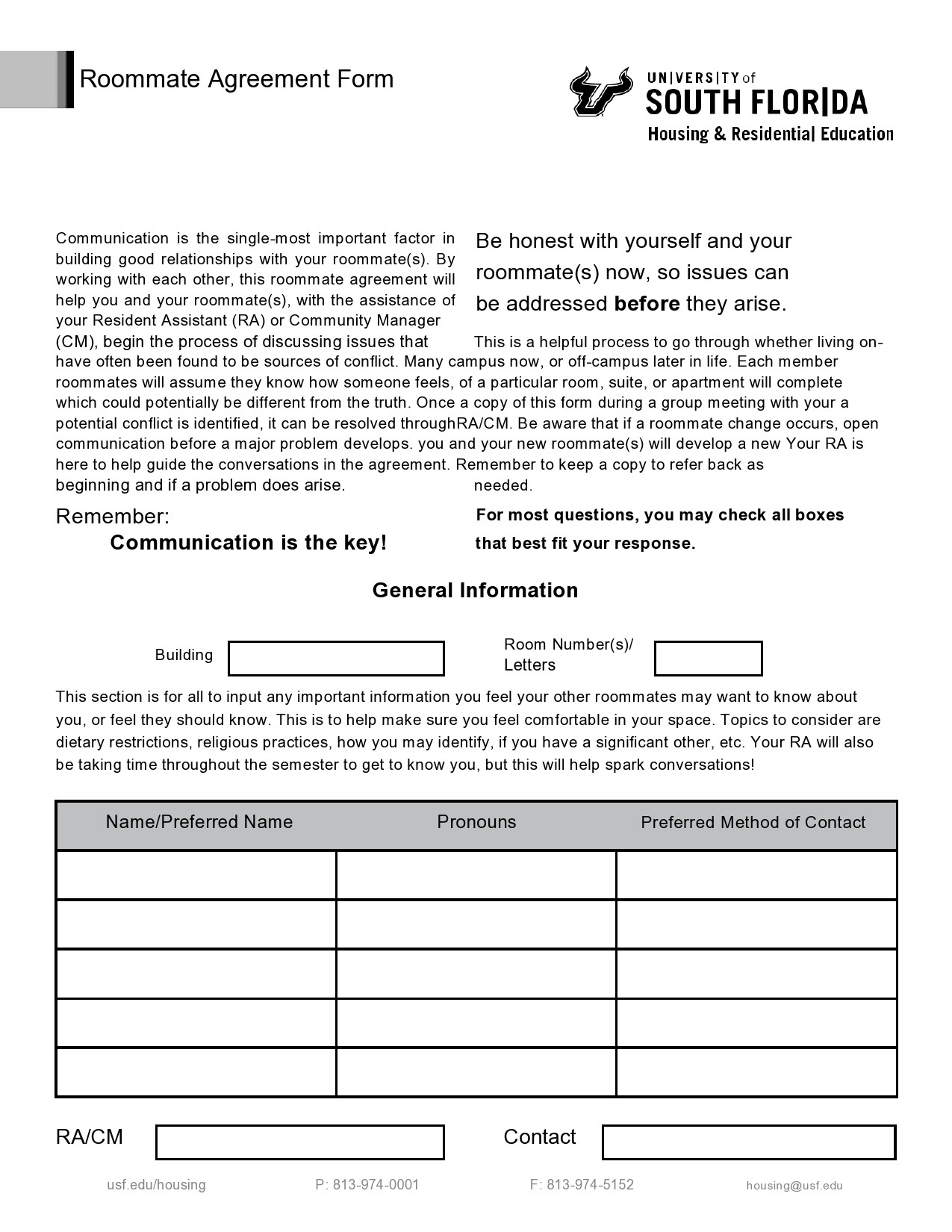 Free roommate agreement template 23